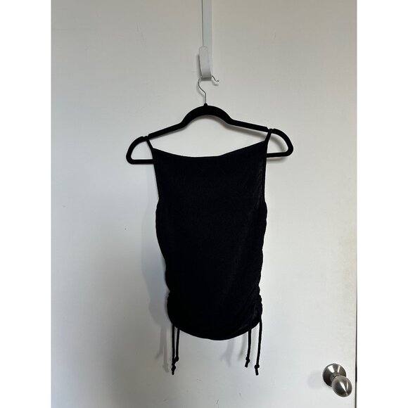 Textured Side Ruched Tank Top - Picture 2 of 3